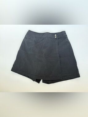 PAUL HARRIS DESIGN VTG Women's Black Skort Wrap Skirt Culottes Size 8